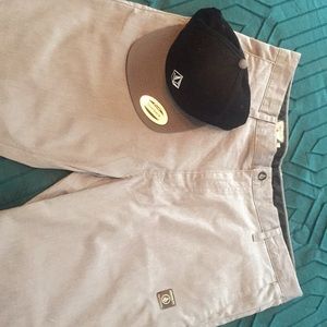 Gray shorts with free hat
